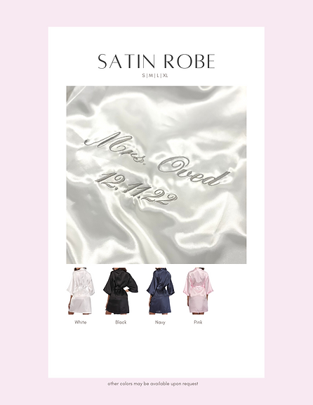 Satin Bridal Robe