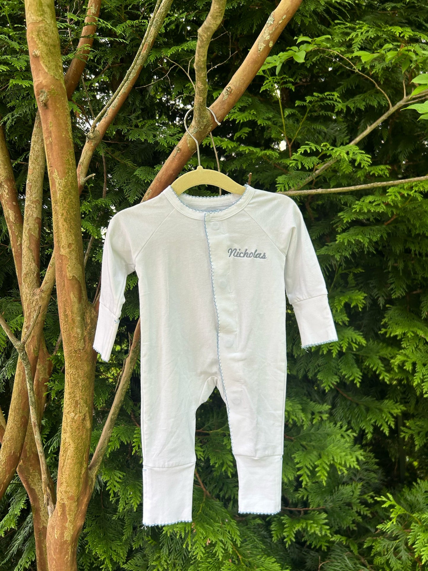 Picot Trim Magnetic Onesie | The Asher Collection