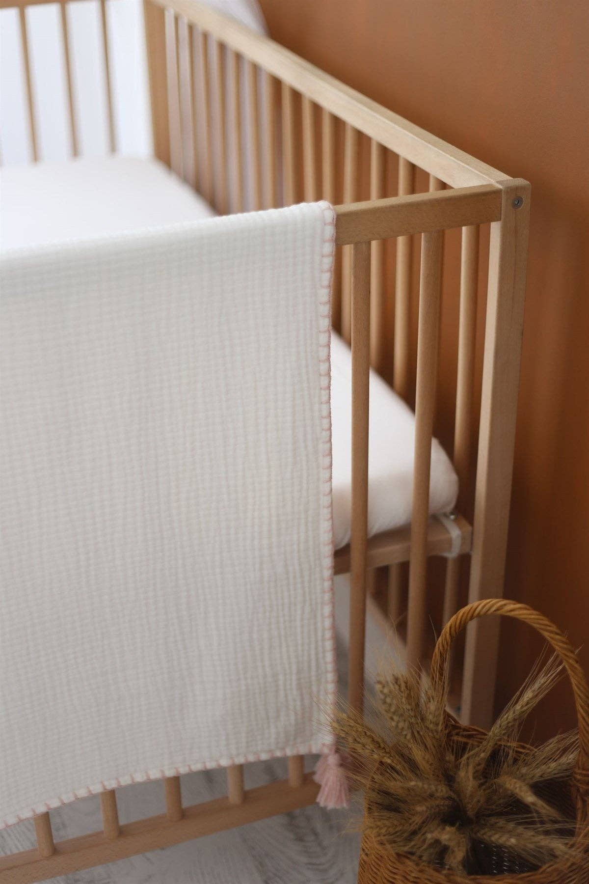 Hand-Embroidered Muslin Blanket