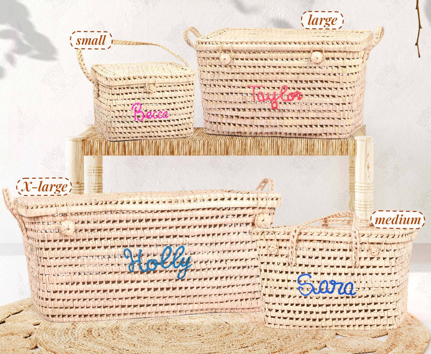 Straw Toy Storage Basket