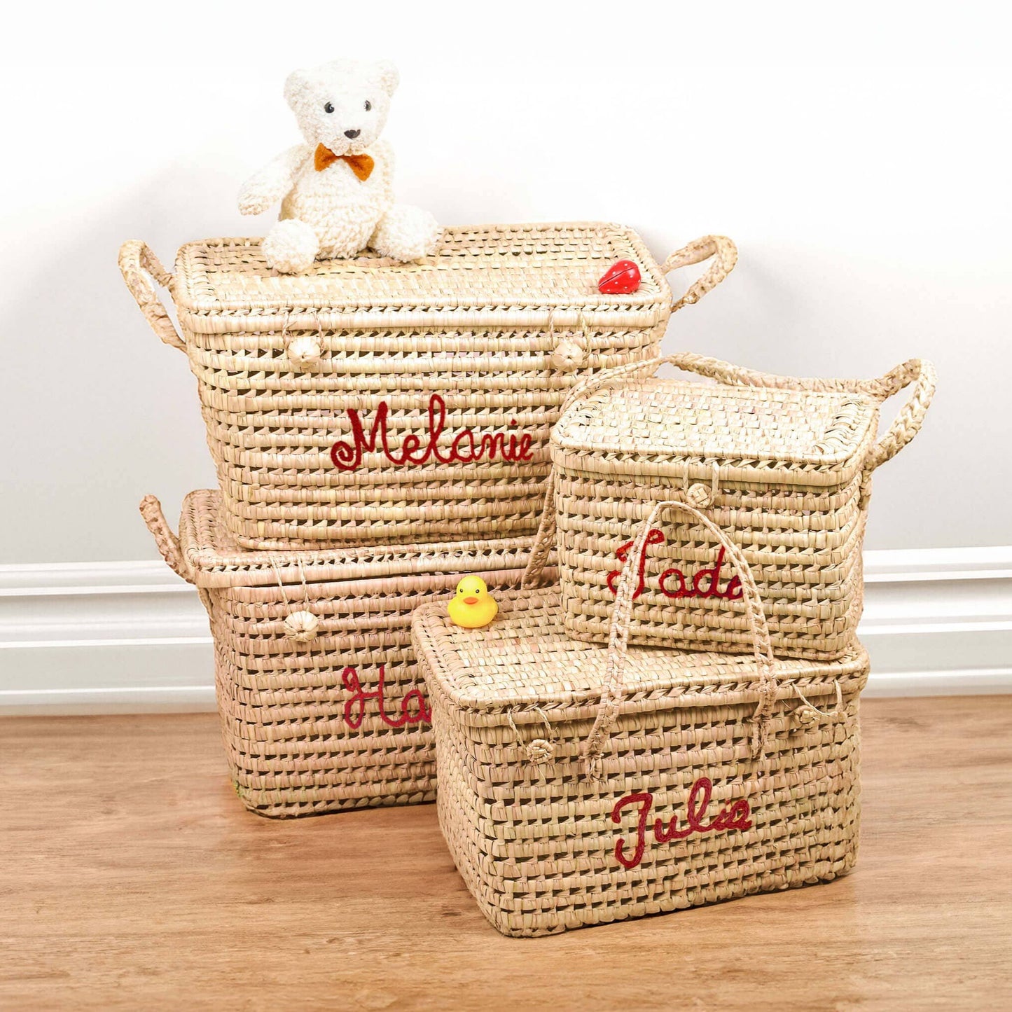 Straw Toy Storage Basket