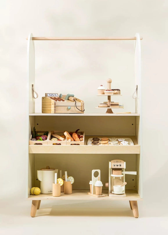 Wooden Play Market & Theater Stand 2-in-1