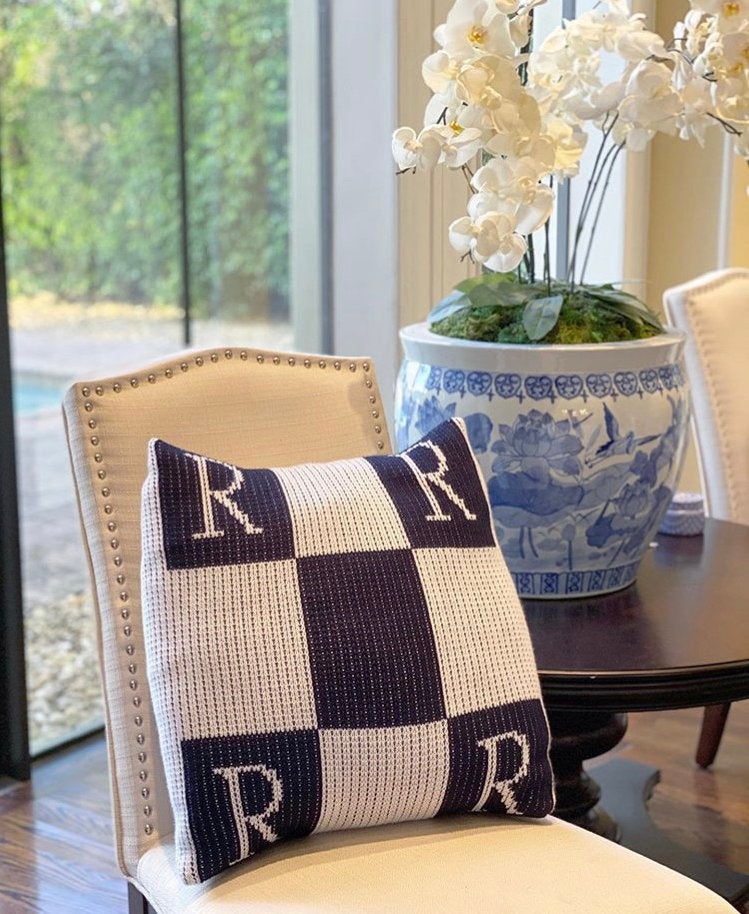 Initial Block Pillow