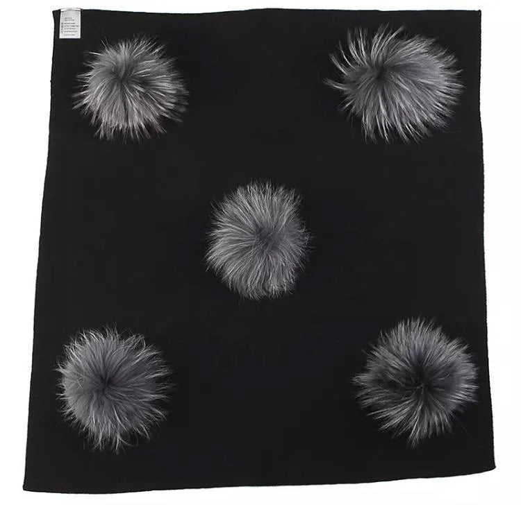 Pom Pom Stroller Blanket