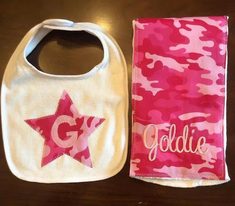 Bib and Burp Cloth Set