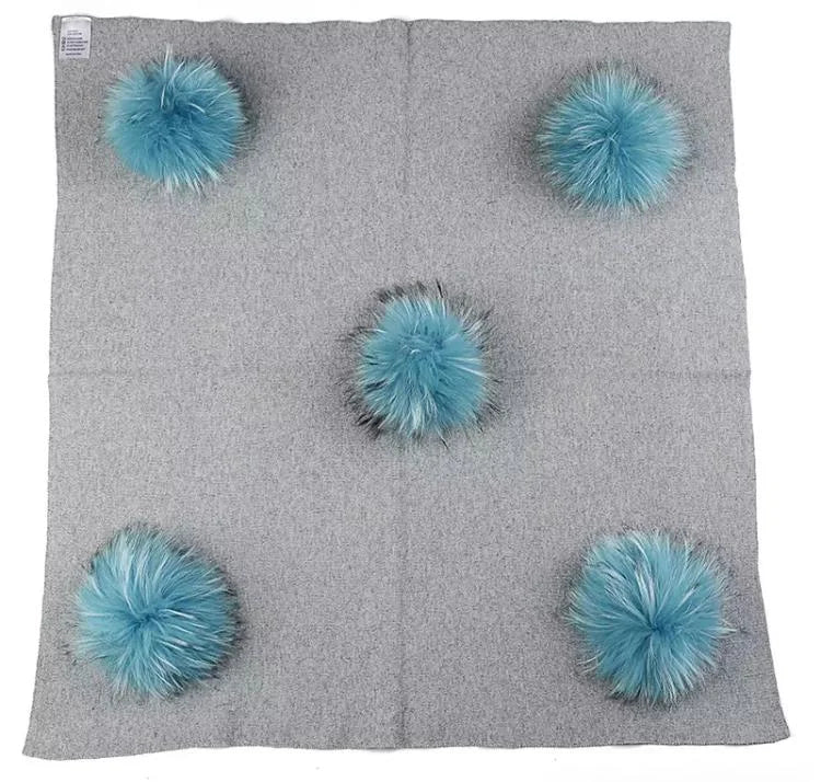Pom Pom Stroller Blanket