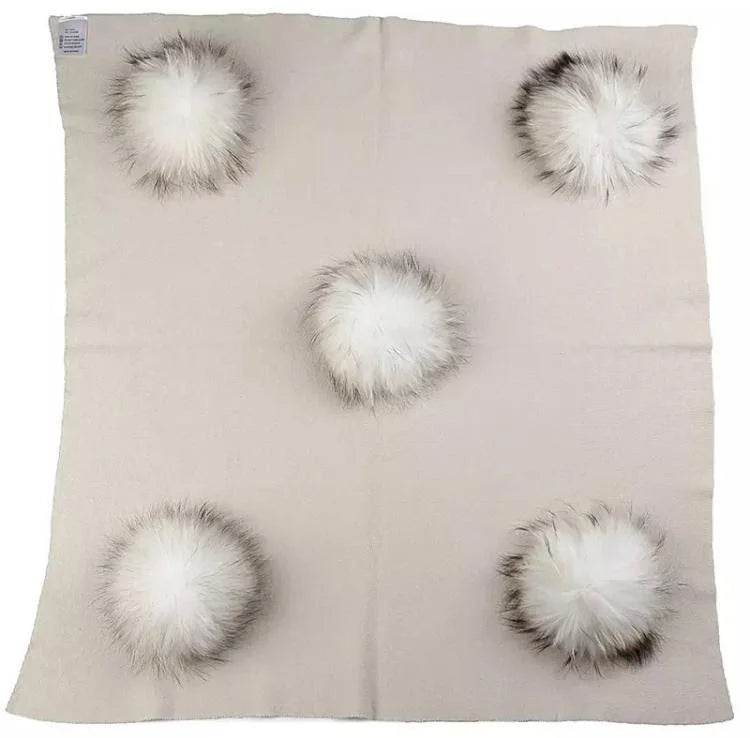Pom Pom Stroller Blanket