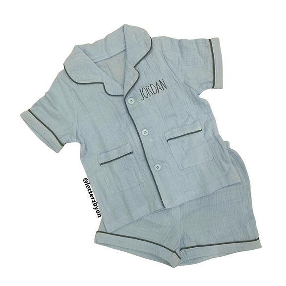Long Sleeve Button Down Pajamas | Kids