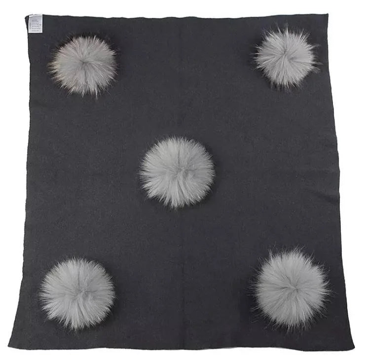 Pom Pom Stroller Blanket