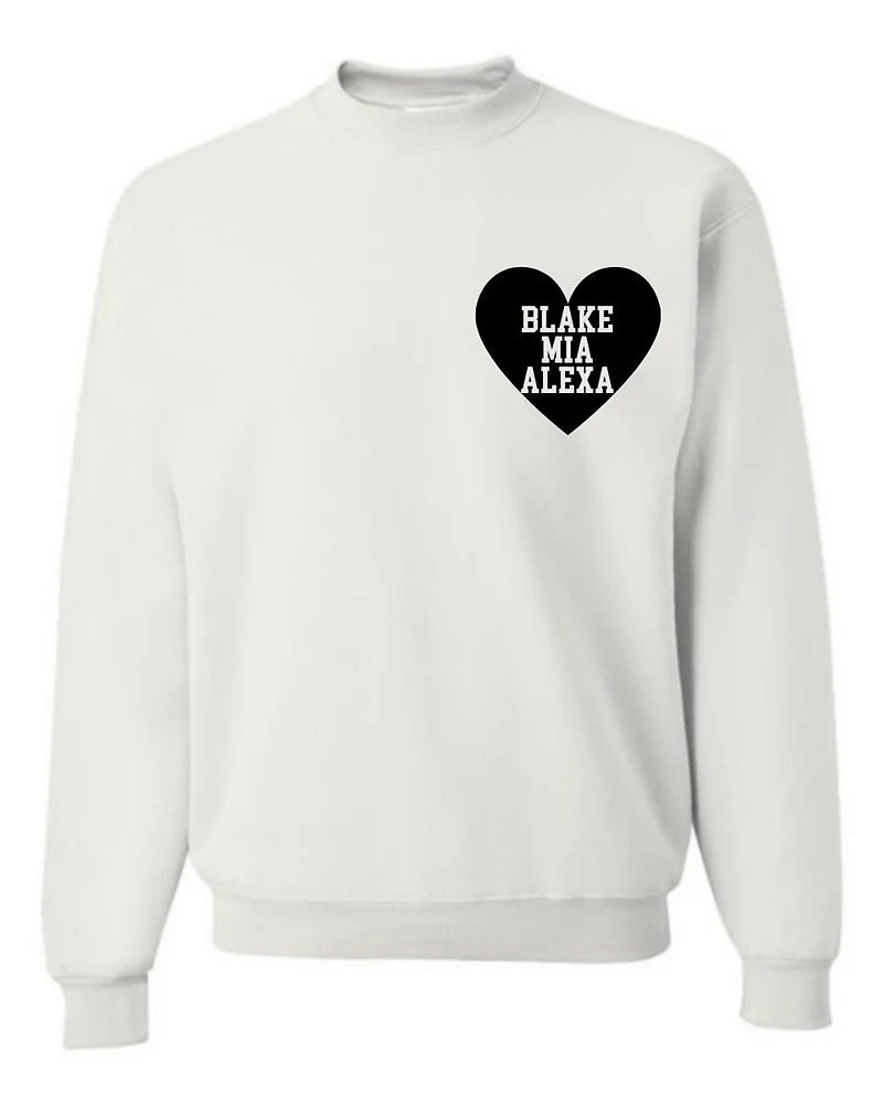 Heart Decal Sweatshirt | Adult