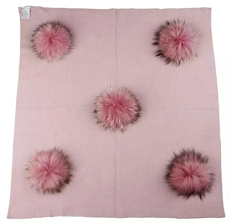 Pom Pom Stroller Blanket