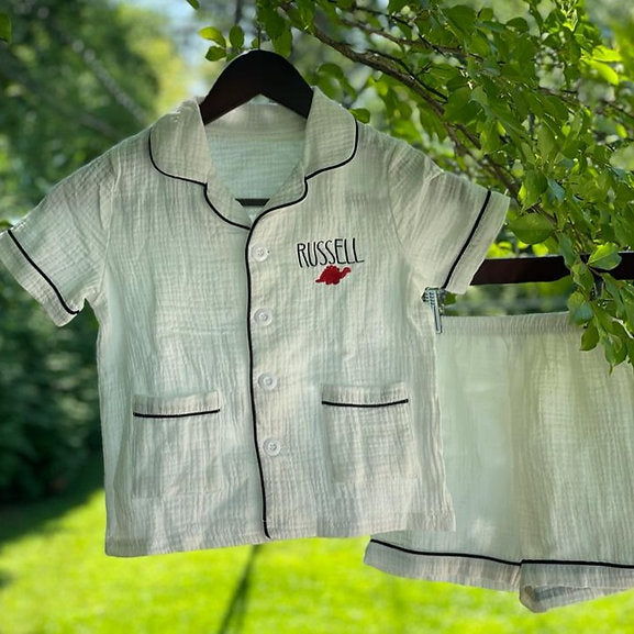 Long Sleeve Button Down Pajamas | Kids