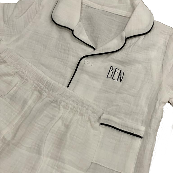 Long Sleeve Button Down Pajamas | Kids