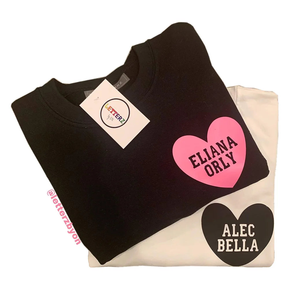 Heart Decal Sweatshirt | Adult