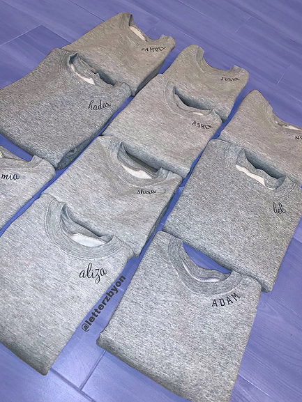 Personalized Neckline Sweatshirt | Toddler and Youth