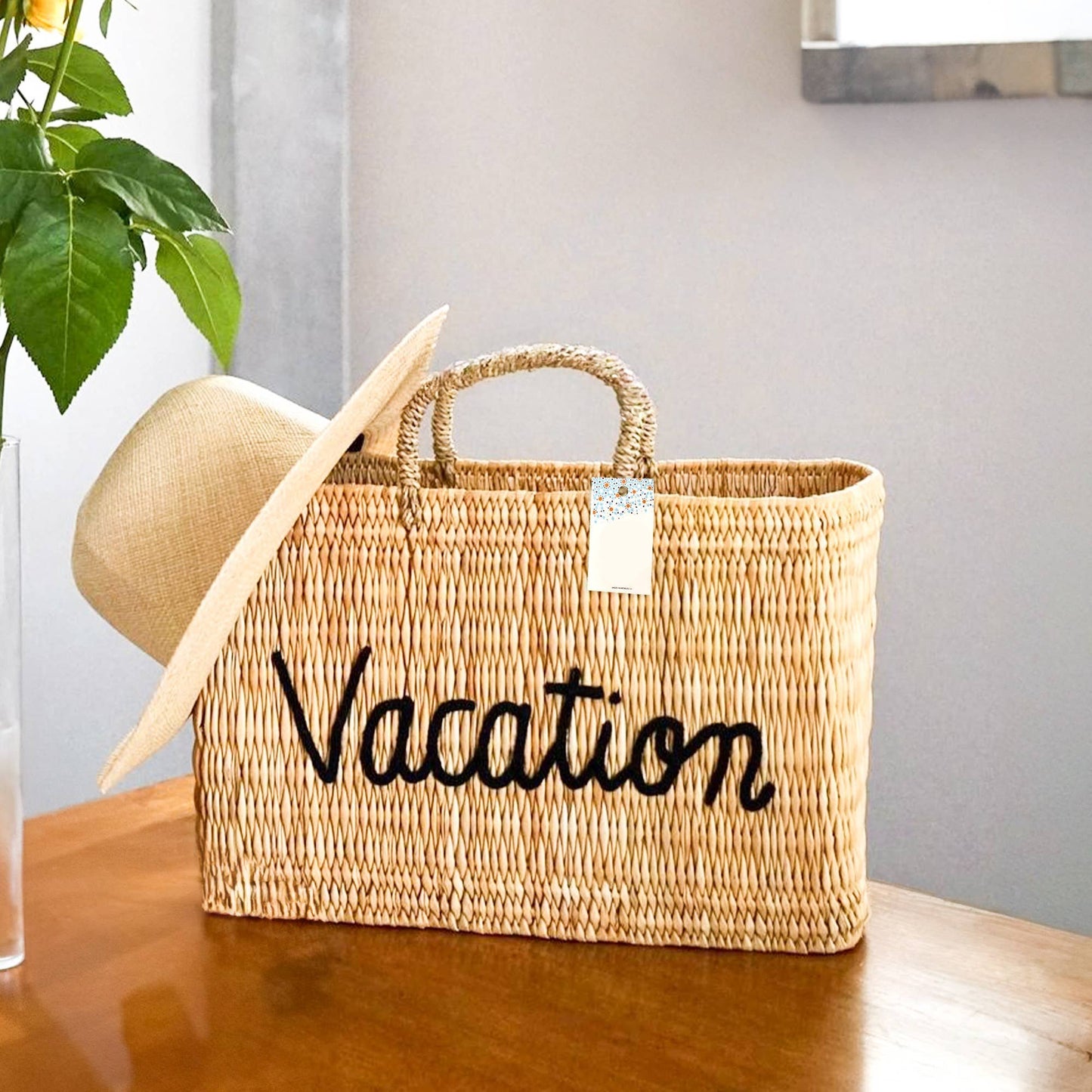 Straw Beach Tote