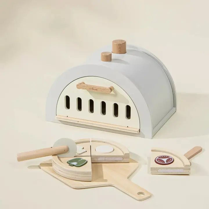 Wooden Pizza Oven Playset and Accessories