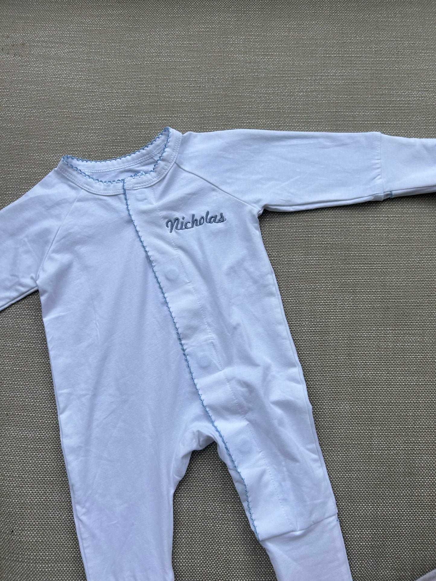 Picot Trim Magnetic Onesie | The Asher Collection