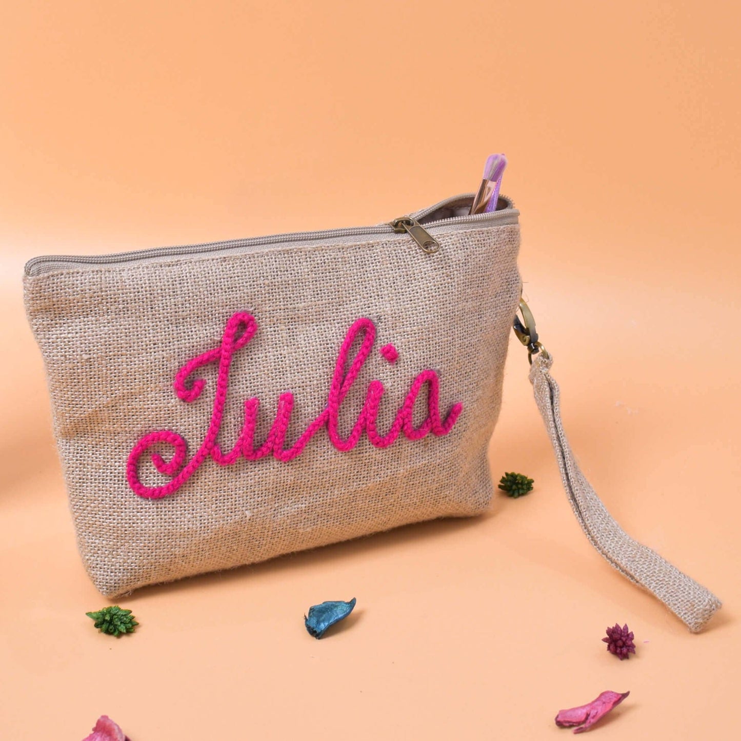 Straw Make-Up Bag