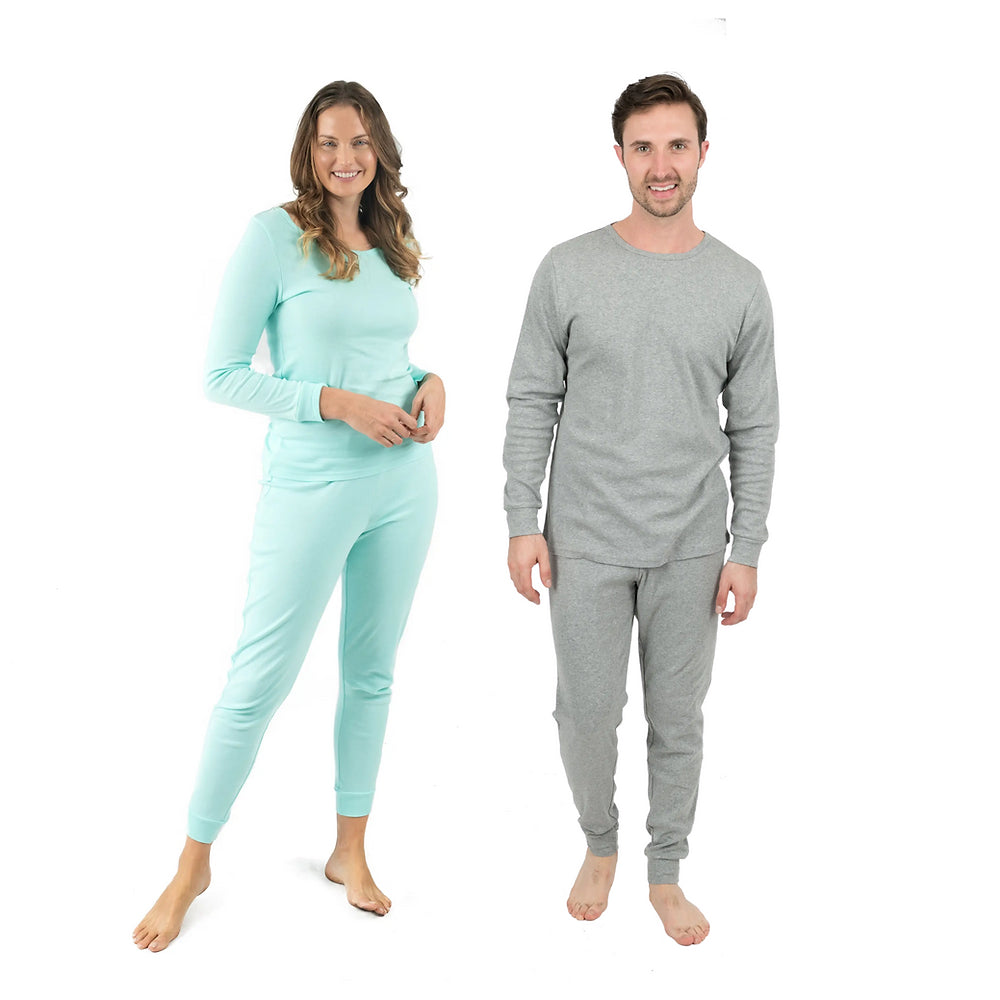 Solid Cotton Pajamas | Adults