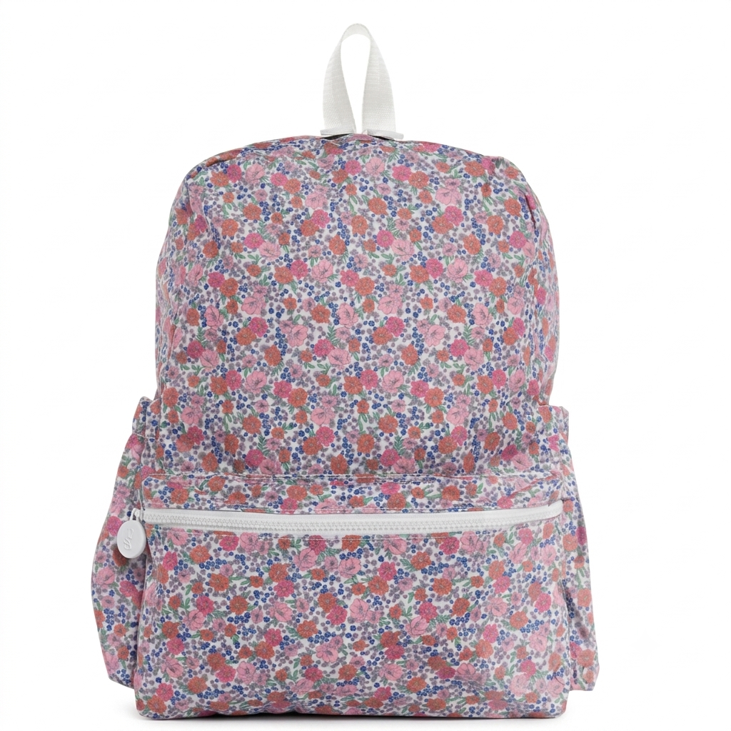 The Aliza personalized kids backpack in Garden print.