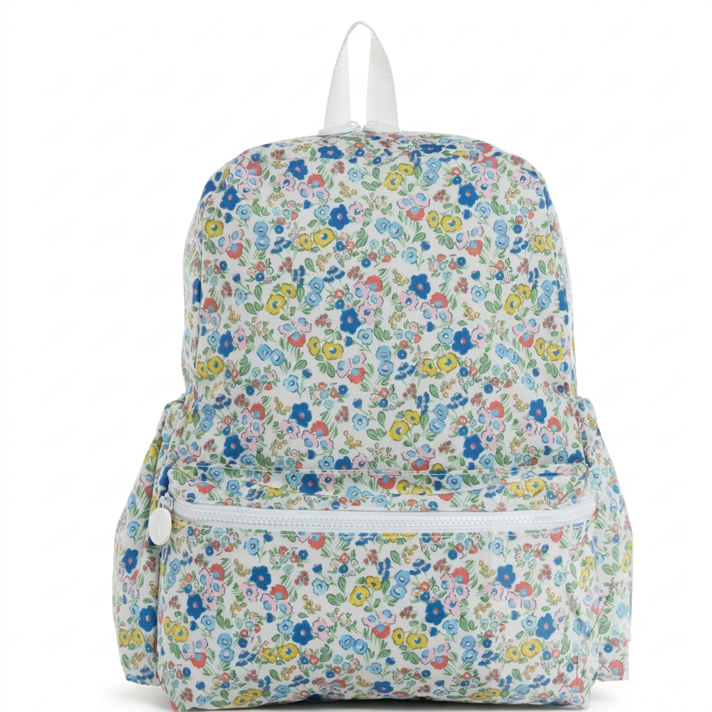 The Aliza personalized kids backpack in Posies print.