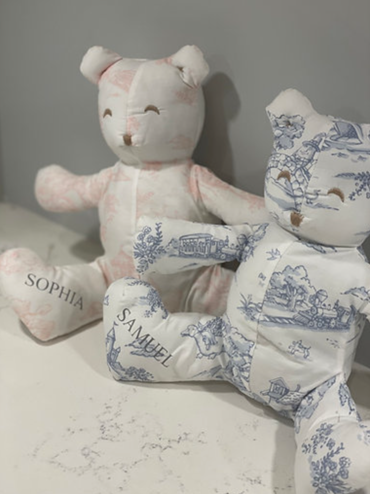 Toile Teddy Bear| The Miri Collection