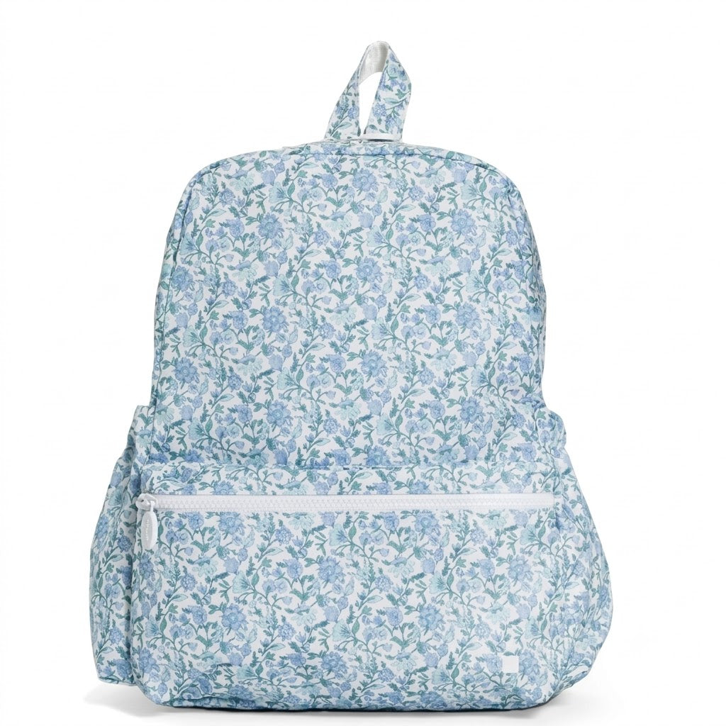 The Aliza personalized kids backpack in Violet print.