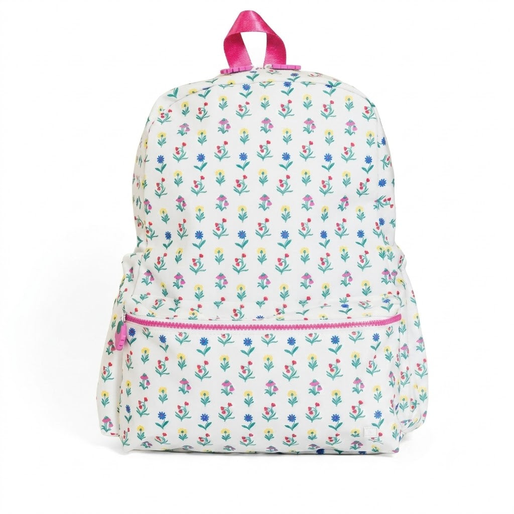 The Aliza personalized kids backpack in Wild Flower print.