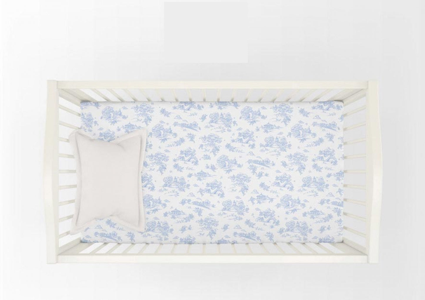 Toile Crib Sheet | The Miri Collection