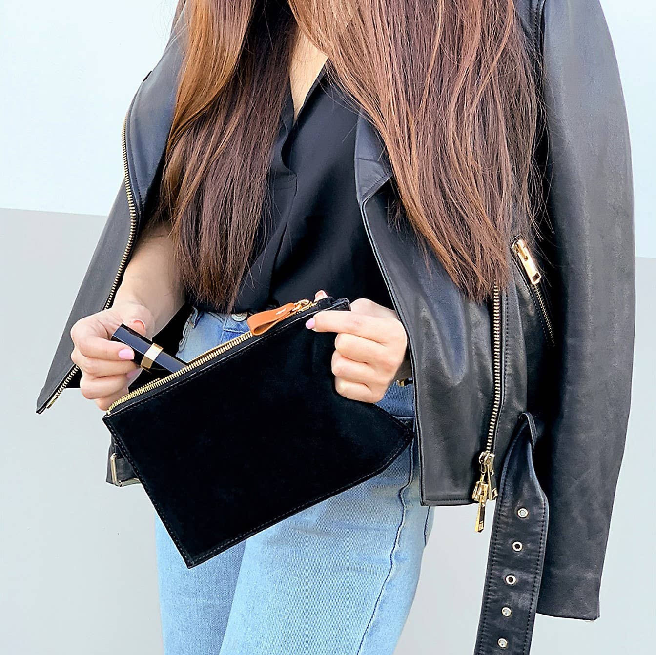 Suede Clutch